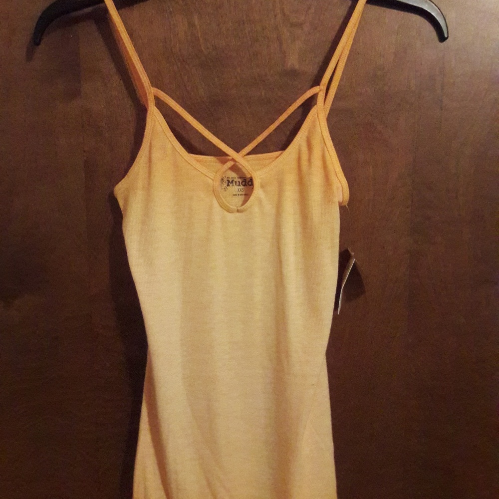 NWT MUDD TANK TOP / CAMI BRIGHT GOLD